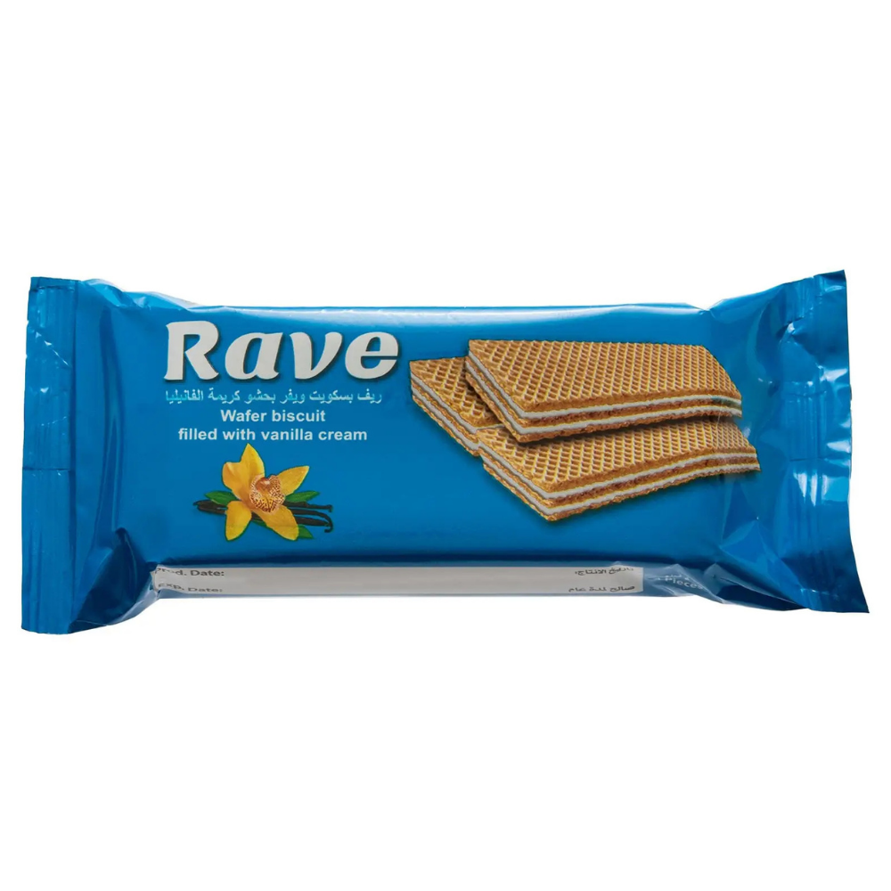 El Shamadan Rave Wafer Biscuit Filled With Vanilla Cream (12Pcs)