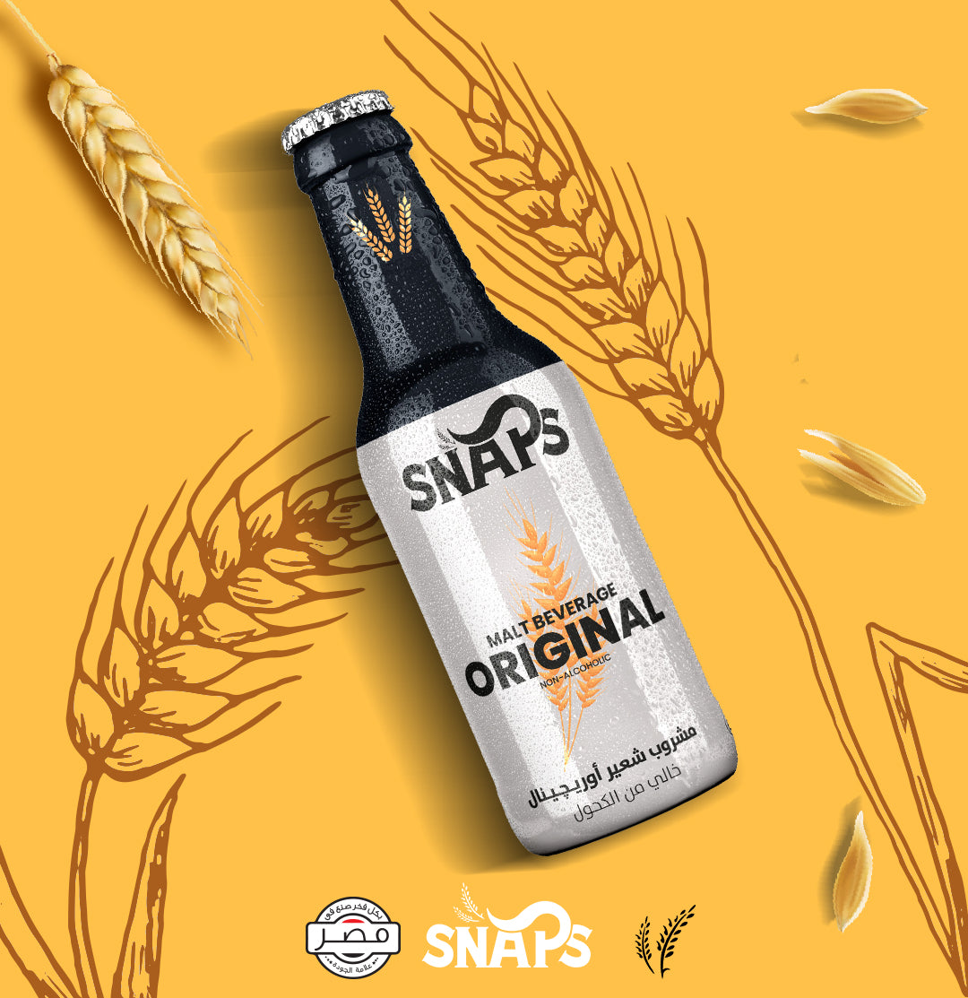 Snaps Non-Alcoholic Malt Drink - Original Flavor (250 ml) - Made in Egypt