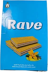 El Shamadan Rave Wafer Biscuit Filled With Vanilla Cream (12Pcs)‏