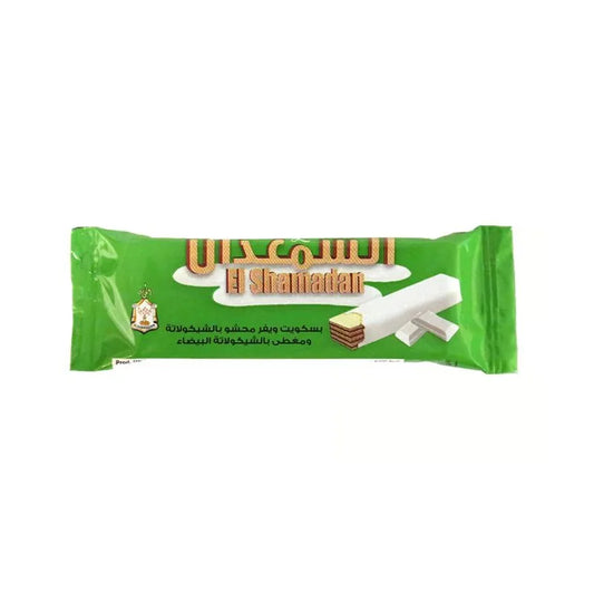 El Shamadan Mega Wafer with Chocolate Filling & White Chocolate Coating (6Pcs)