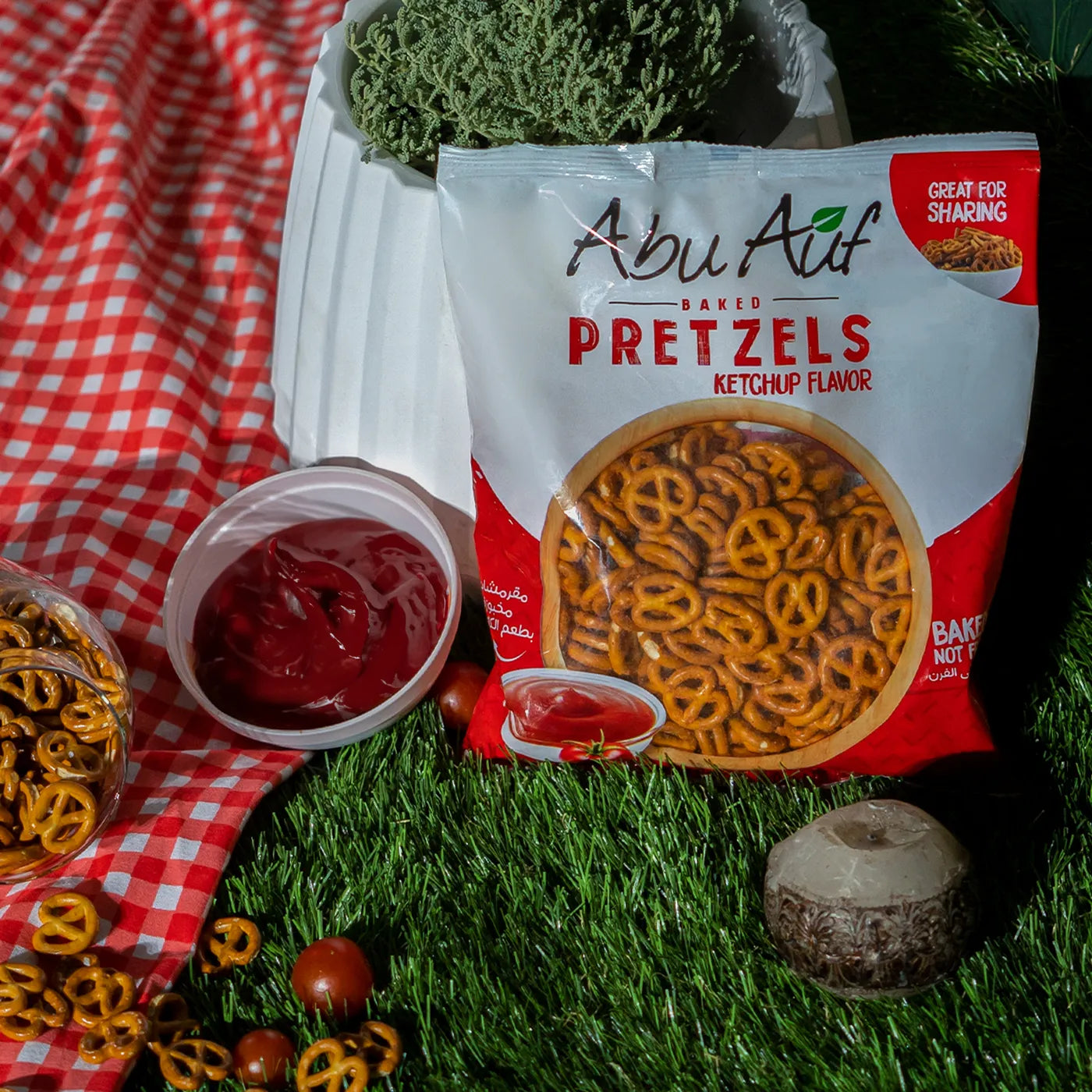 Abu Auf Pretzels with Ketchup Flavor (250g)