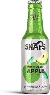 Snaps Non-Alcoholic Malt Drink Apple Flavor (250 ml) - Made in Egypt