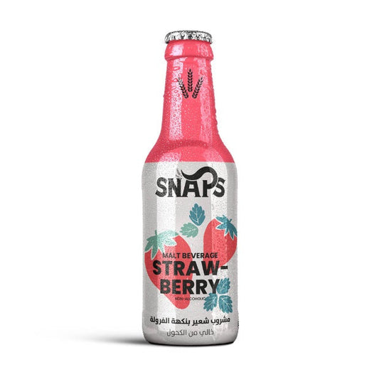 Snaps Non-Alcoholic Malt Drink Strawberry Flavor (250 ml) - Made in Egypt